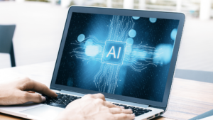 An image of a laptop with AI on it, being used to structure an estate plan